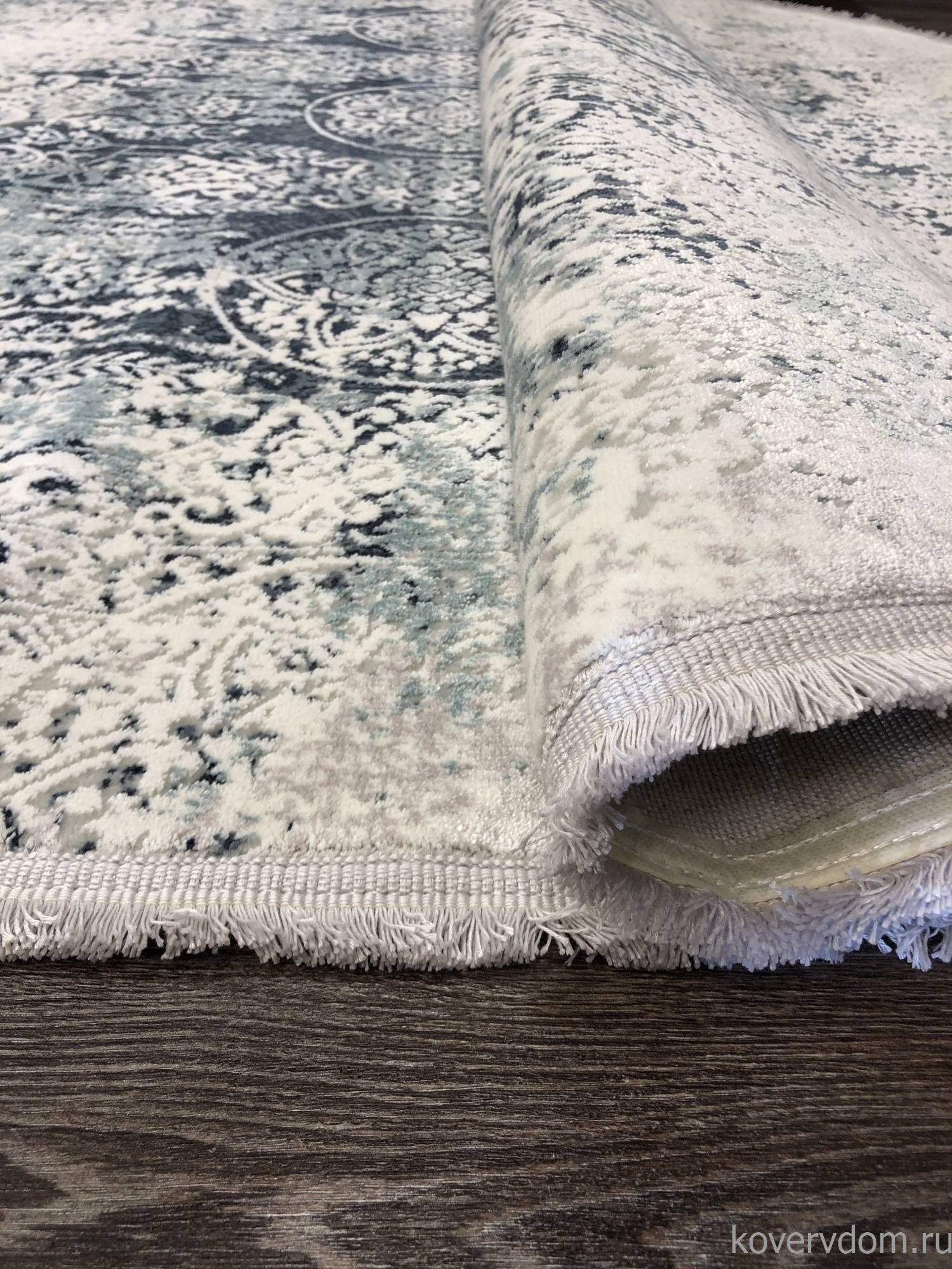 Ковер DOKU 9338H BLUE / CREAM Овал