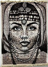 Пушистый овальный ковер PICTURES PC 46 GRAY-BEIGE