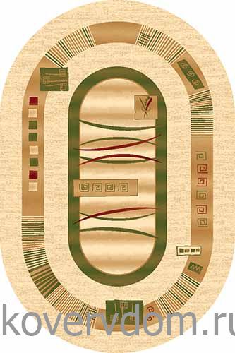 Ковер DA VINCI d025 CREAM-GREEN Овал