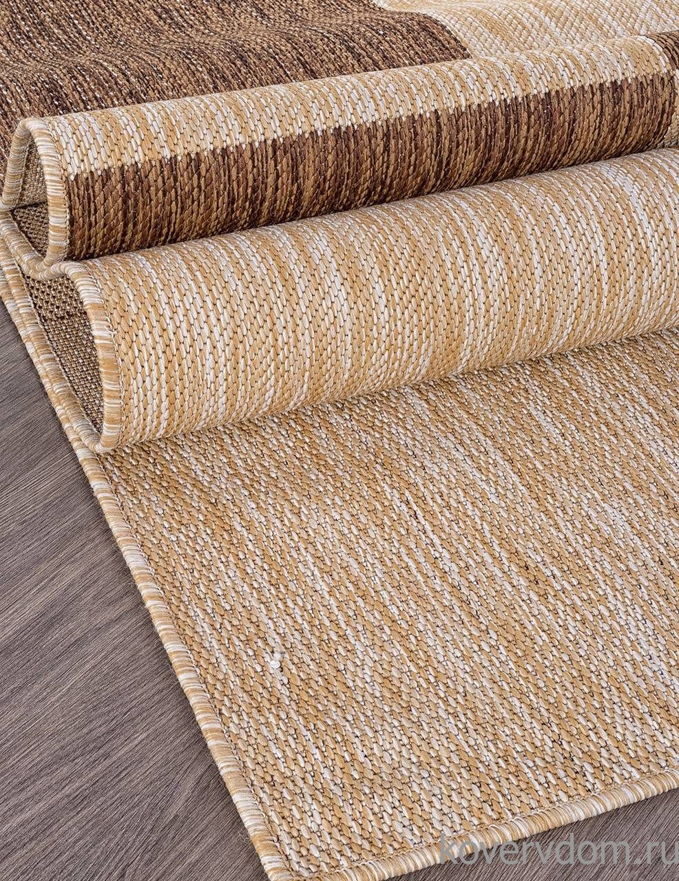 Ковер циновка VEGAS S005 BEIGE-BROWN