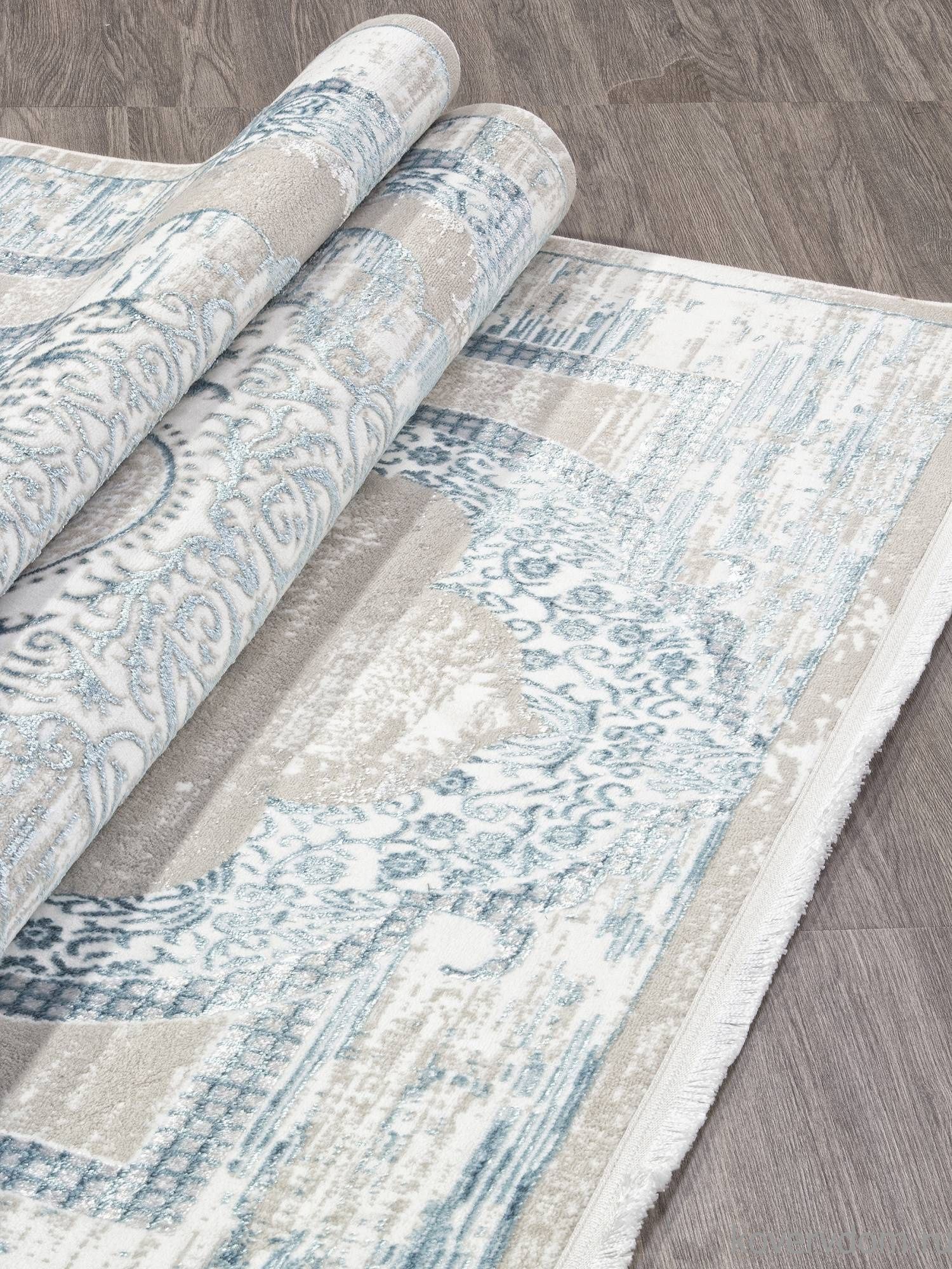 Ковер ALFANI Q018A BLUE FDY / CREAM SHRINK Ковер ALFANI Q018A BLUE FDY / CREAM SHRINK
