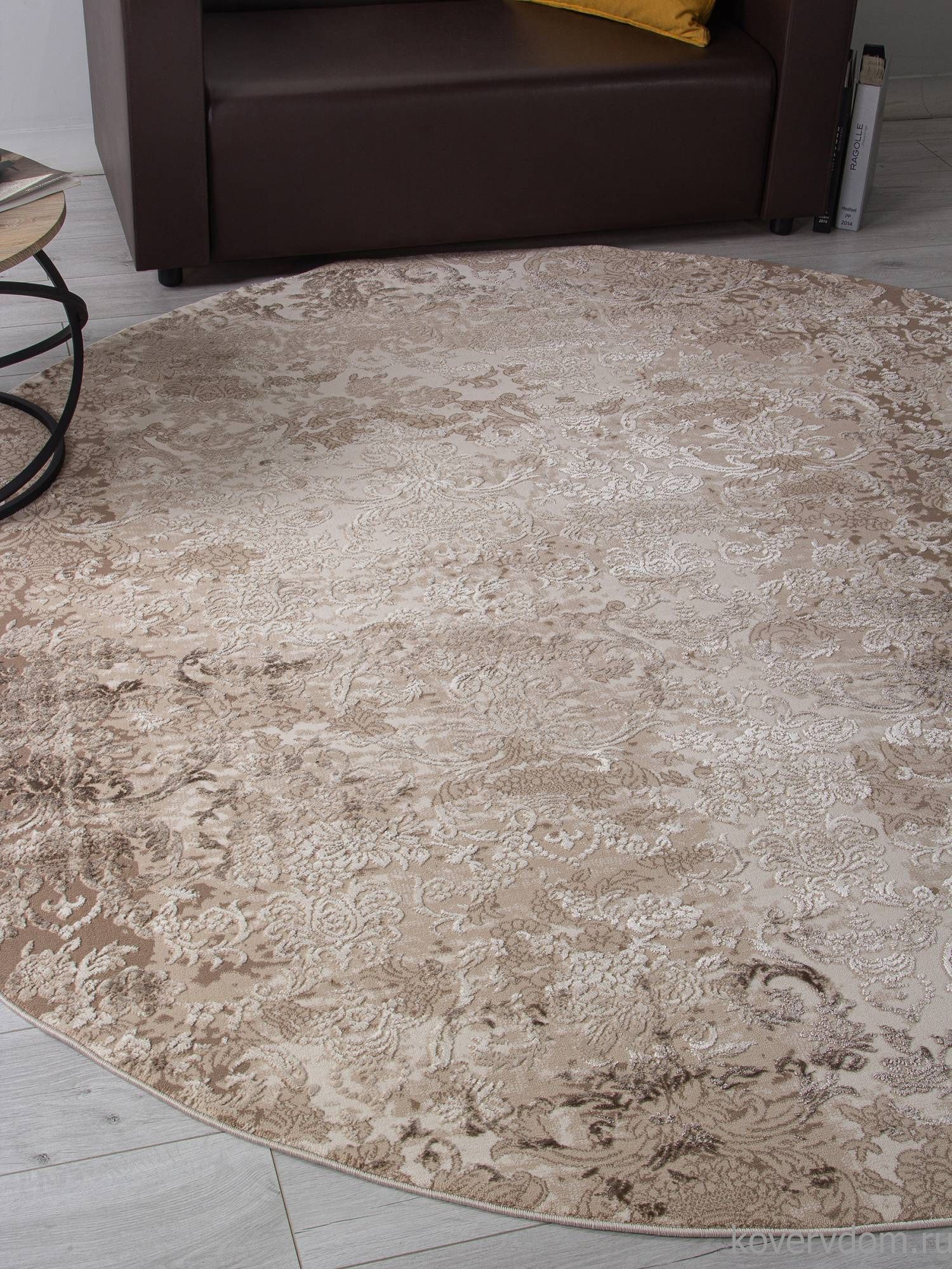 Ковер ARMINA 03708A BROWN / BROWN Круг