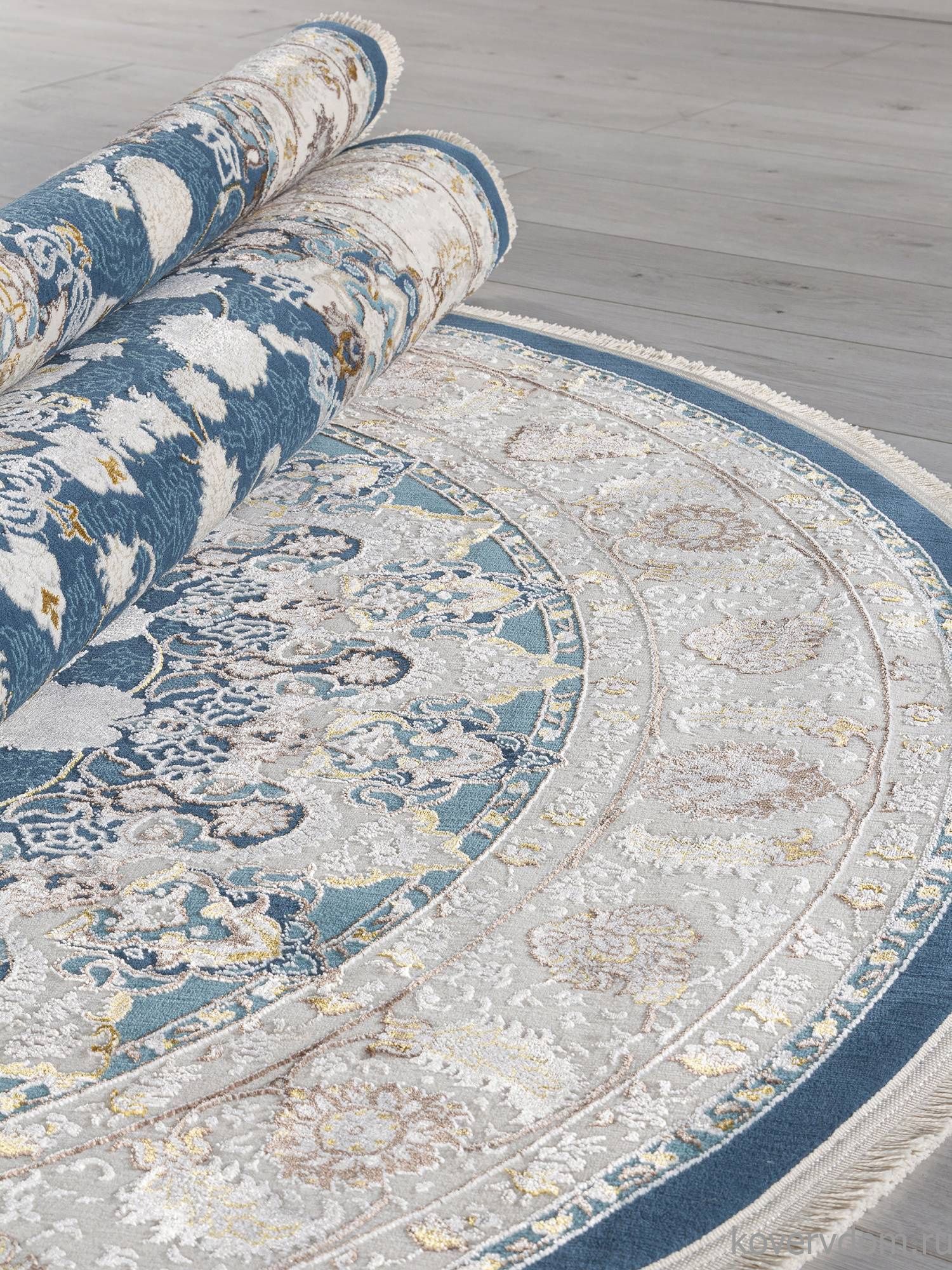 Ковер ZARINA A050B D.BLUE / CREAM Овал Ковер ZARINA A050B D.BLUE / CREAM Овал