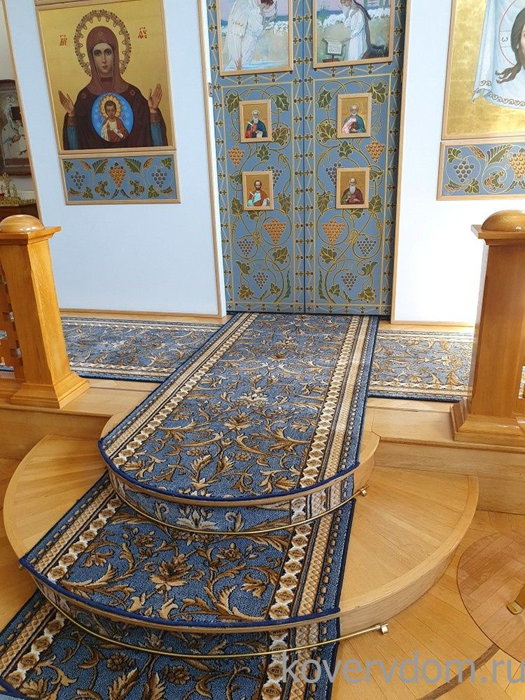 Ковровая композиция в храм 39-38 сине-голубая