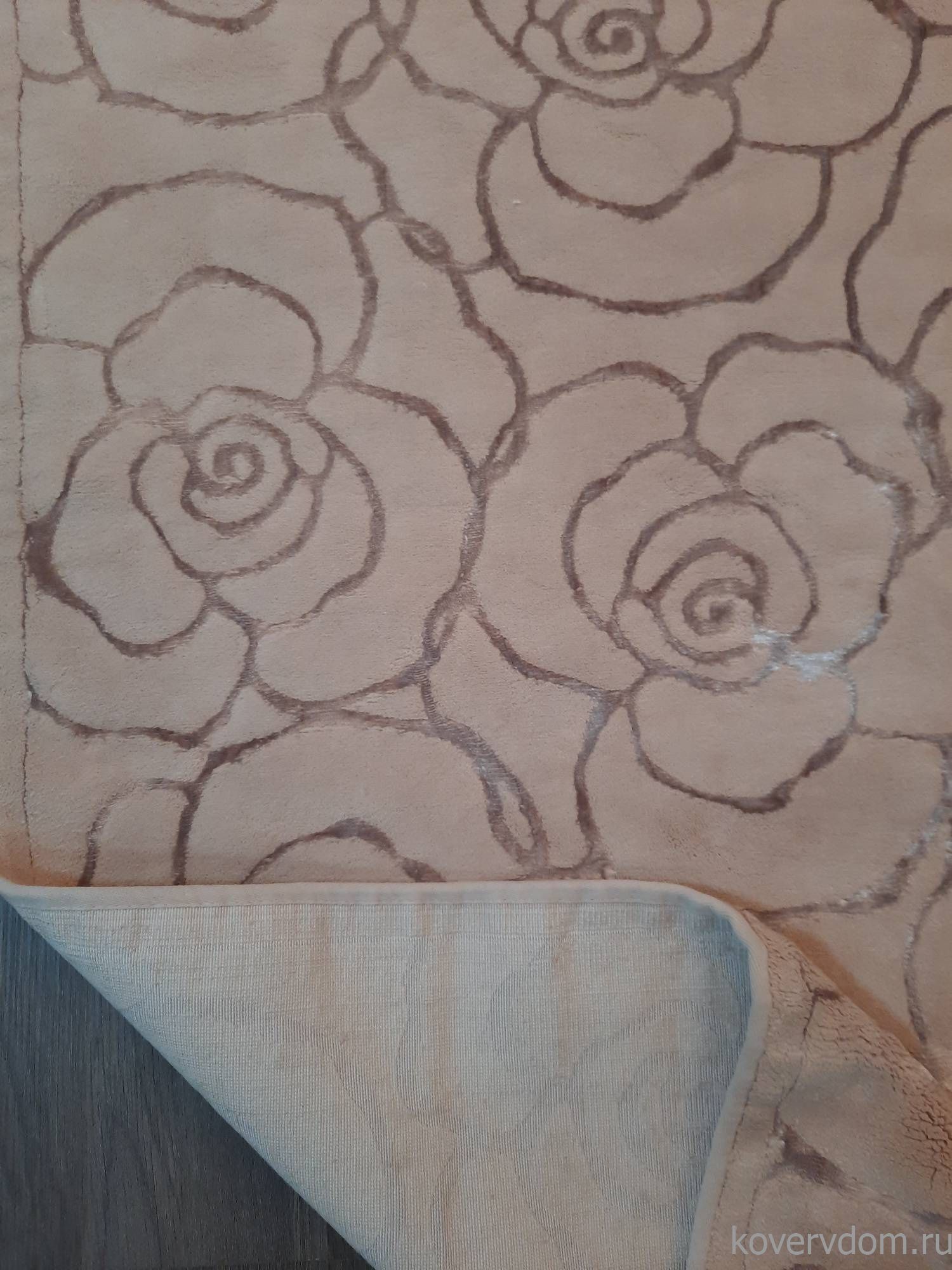 Ковер с цветами Deco Deco - 015 светлый кофе