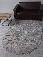Круглый ковер LIMAN F479 GRAY-GREEN Овал