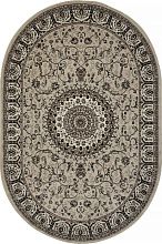 Ковер в спальню бежевый GAVANA-A D409 BEIGE Овал