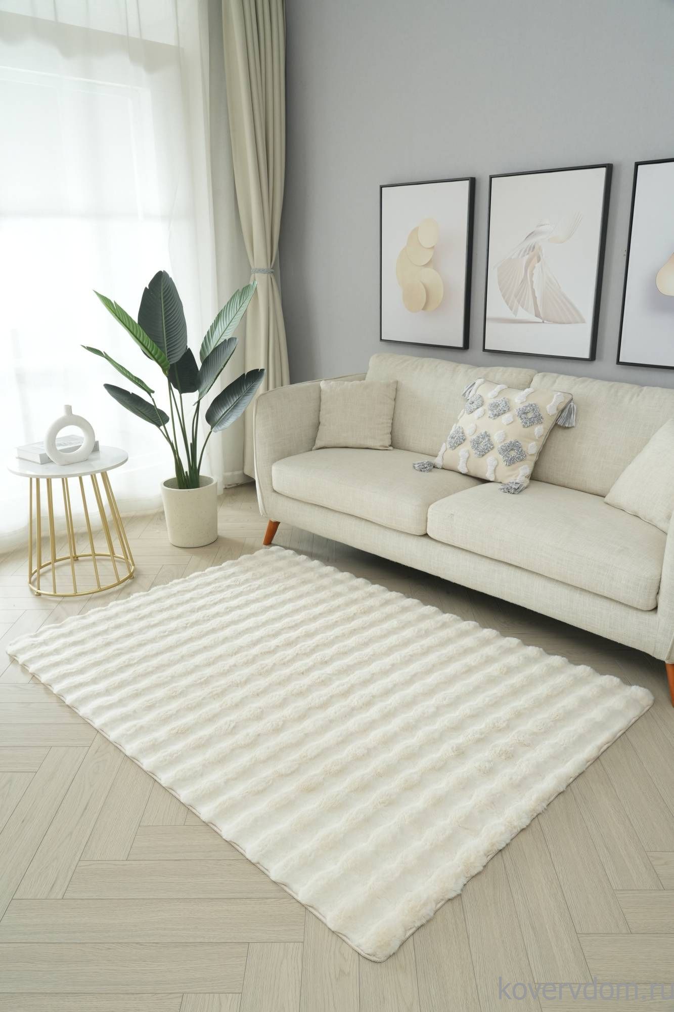 Ковер из искусственного меха BUBBLE PX1000 L.BEIGE Ковер из искусственного меха BUBBLE PX1000 L.BEIGE