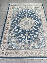 Ковер с бахромой ZARINA A050B D.BLUE / CREAM