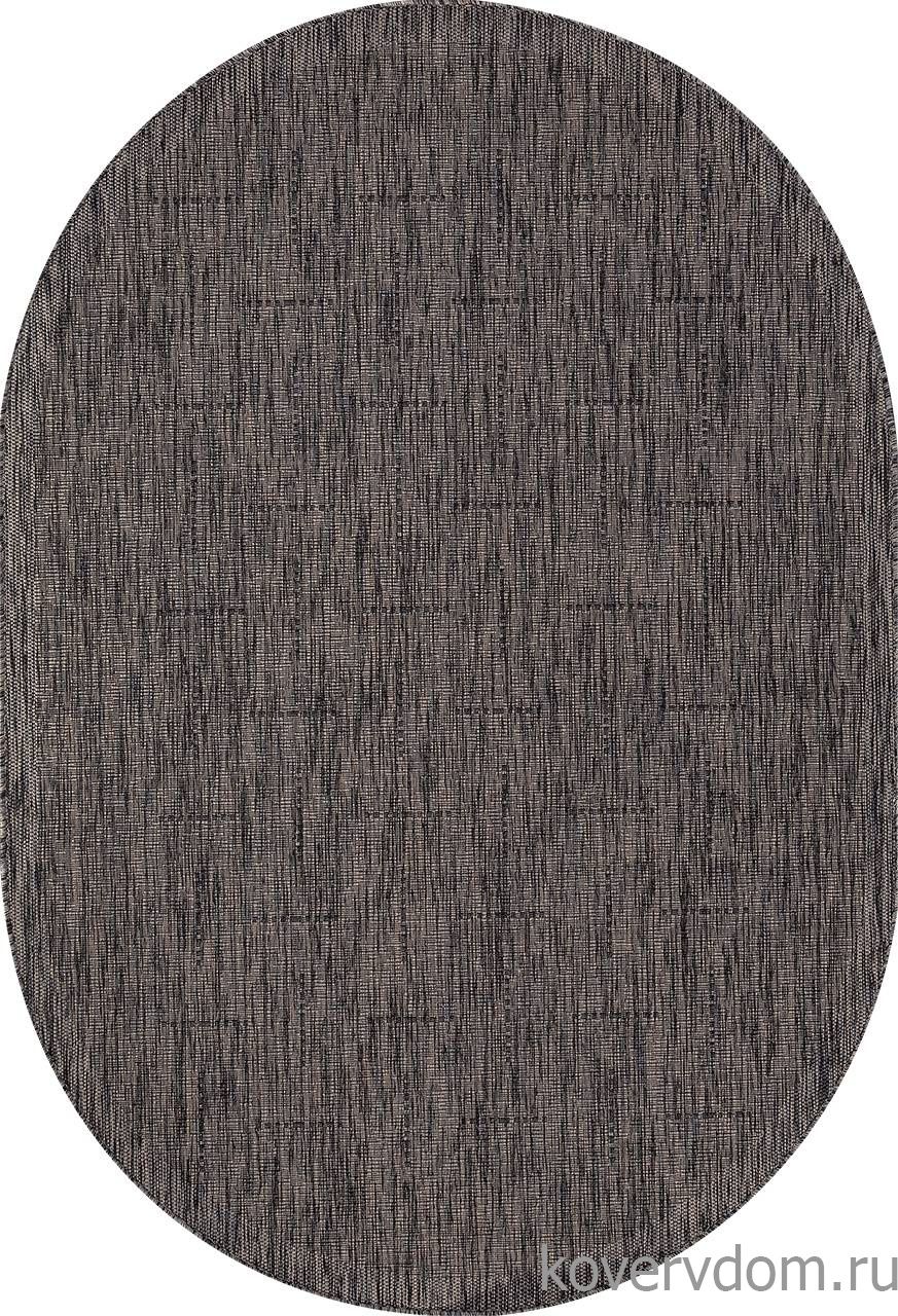 Ковер циновка VEGAS S008 D.GRAY-BLACK Овал Ковер циновка VEGAS S008 D.GRAY-BLACK Овал