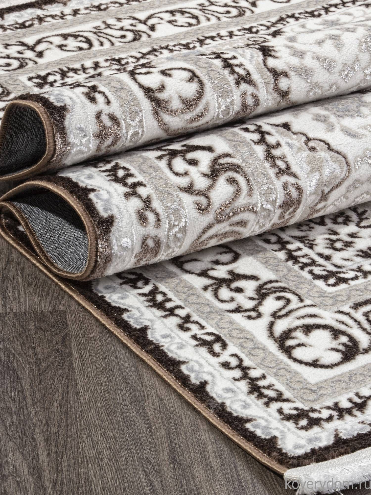 Ковер ALFANI Q011A BROWN FDY/CREAM SHRINK Ковер ALFANI Q011A BROWN FDY/CREAM SHRINK