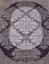 Овальный ковер серый SILVER d213 GRAY-PURPLE Овал