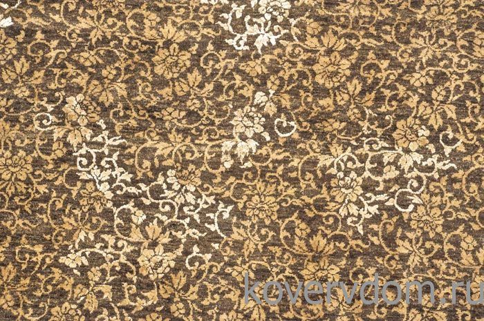Ковер ручной работы из шелка и шерсти Silk-Wool Solitude Brown Ivory Ковер ручной работы из шелка и шерсти Silk-Wool Solitude Brown Ivory
