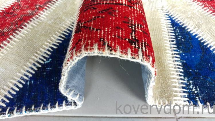 Ковер винтажный ручной работы Британский флаг Vintage Flag Patchwork 22229 new Ковер винтажный ручной работы Британский флаг Vintage Flag Patchwork 22229 new