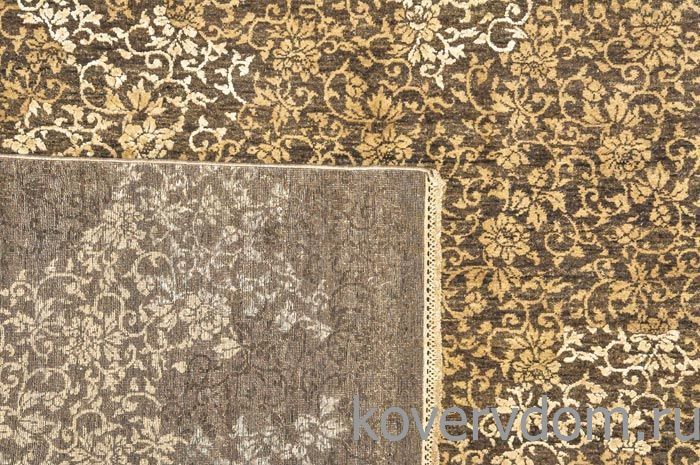 Ковер ручной работы из шелка и шерсти Silk-Wool Solitude Brown Ivory Ковер ручной работы из шелка и шерсти Silk-Wool Solitude Brown Ivory