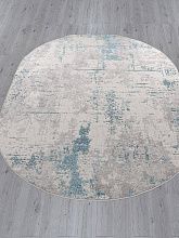 Круглый ковер LIMAN F169 CREAM-D.BLUE Овал
