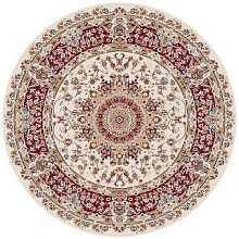 Круглый ковер красный SHAHREZA D206 CREAM-RED Круг