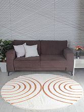 Круглый ковер RABBIT CARVING PX4005 CREAM / TERRA Круг